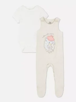 Komplet z body i ogrodniczkami z motywem Dumbo z Disneya