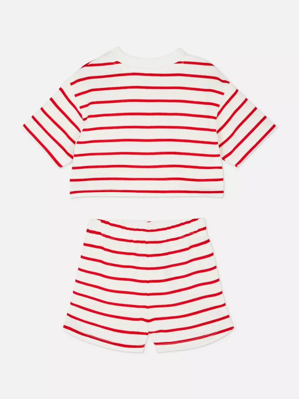 Komplet z T-shirtem i szortami w paski