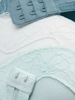 Koronkowe biustonosze push-up, 3 pary