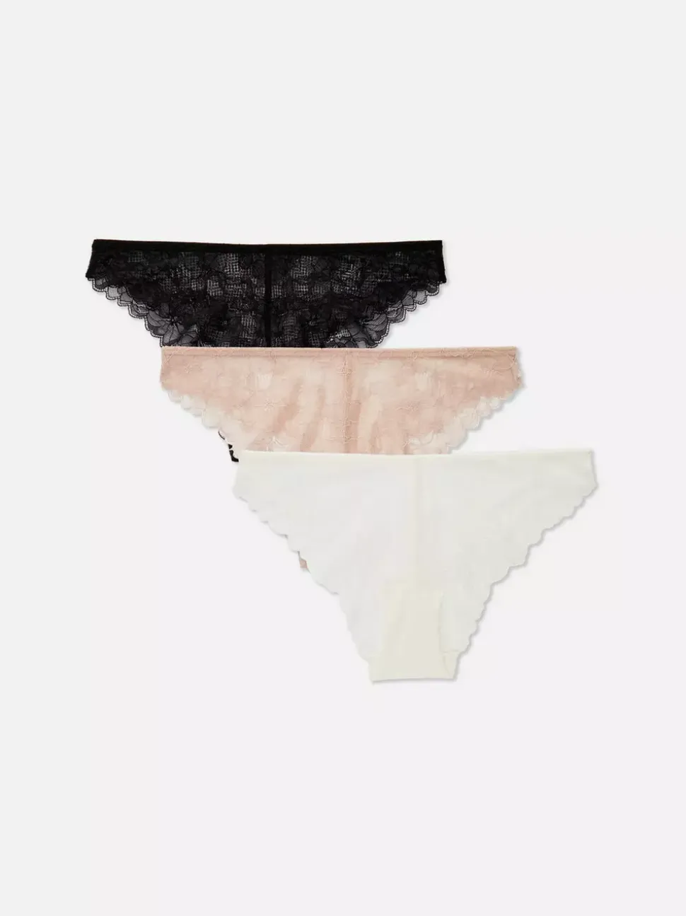 Koronkowe figi brazylijskie, 3 szt.