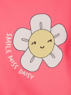 Kostium kąpielowy z zapięciem na zamek i nadrukiem