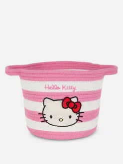 Kosz do przechowywania w paski z motywem Hello Kitty