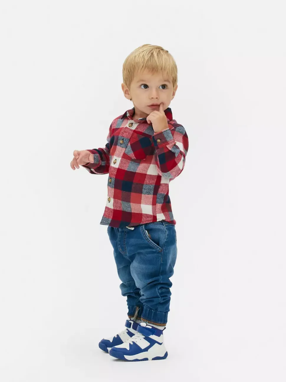 Koszula w kratę z długim rękawem