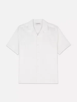 Koszula w paski z tkaniny seersucker, krótki rękaw