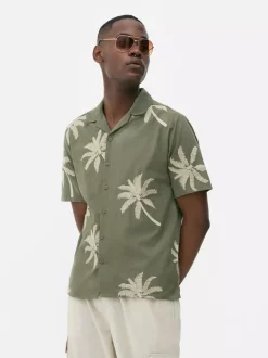 Koszula z haftowaną palmą