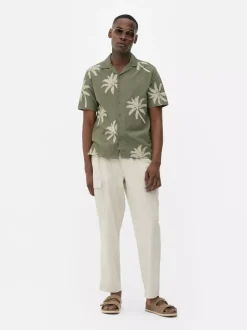 Koszula z haftowaną palmą