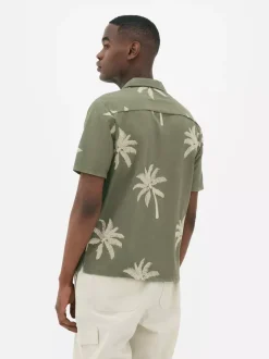 Koszula z haftowaną palmą