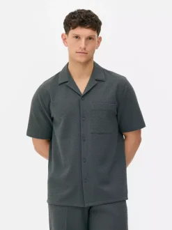 Koszula zapinana na guziki z tkaniny seersucker Kem