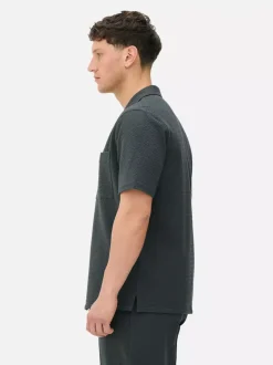 Koszula zapinana na guziki z tkaniny seersucker Kem