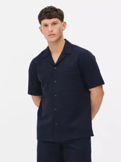 Koszula zapinana na guziki z tkaniny seersucker Kem