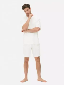 Koszulka od piżamy z fakturą liny