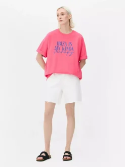 Koszulka oversize z napisem