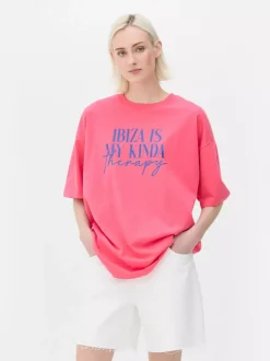 Koszulka oversize z napisem