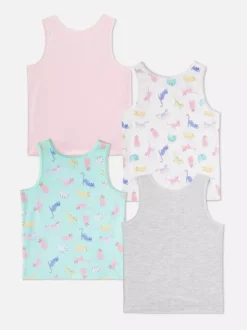 Koszulki bez rękawów z motywem kotów, 4 szt.