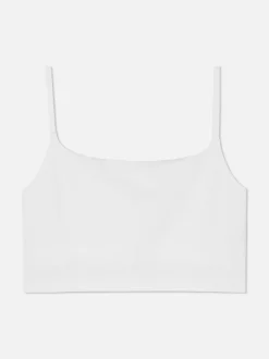 Krótka bezszwowa koszulka na ramiączkach