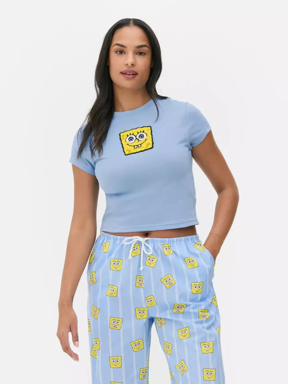 Krótka góra od piżamy z motywem SpongeBoba