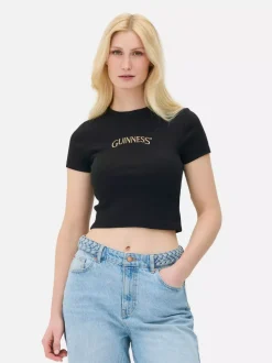 Krótka koszulka z logo Guinnessa