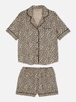 Krótka piżama dżersejowa z nadrukiem