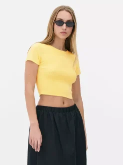 Krótki T-shirt w paski