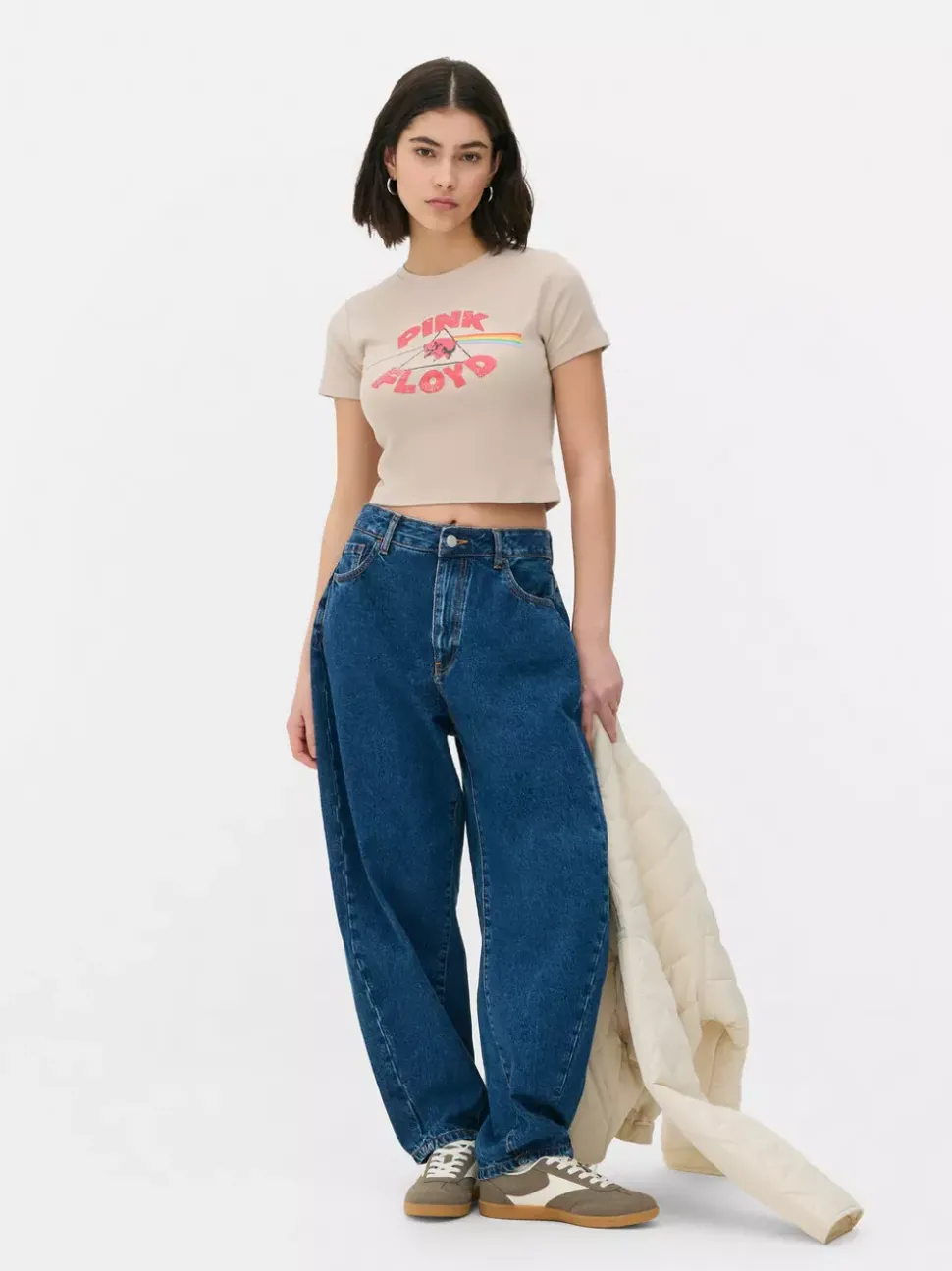 Krótki T-shirt z motywem Pink Floyd