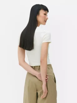 Krótki T-shirt z nadrukiem