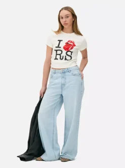 Krótki T-shirt z nadrukiem The Rolling Stones