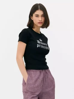 Krótki T-shirt z napisem Disney Princess