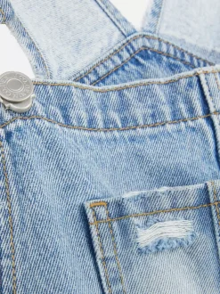 Krótkie ogrodniczki jeansowe