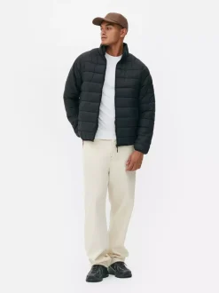 Kurtka puchowa z kołnierzem kominowym