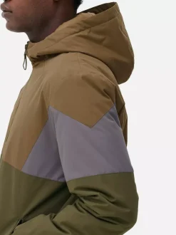 Kurtka z kapturem w bloki kolorystyczne