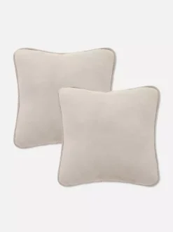 Kwadratowe poduszki ze ściegiem na okrętkę, 2 szt.