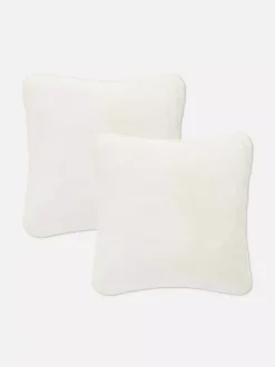 Kwadratowe poduszki ze ściegiem na okrętkę, 2 szt.