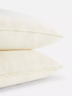 Kwadratowe poduszki ze ściegiem na okrętkę, 2 szt.