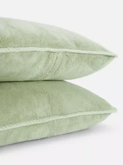 Kwadratowe poduszki ze ściegiem na okrętkę, 2 szt.