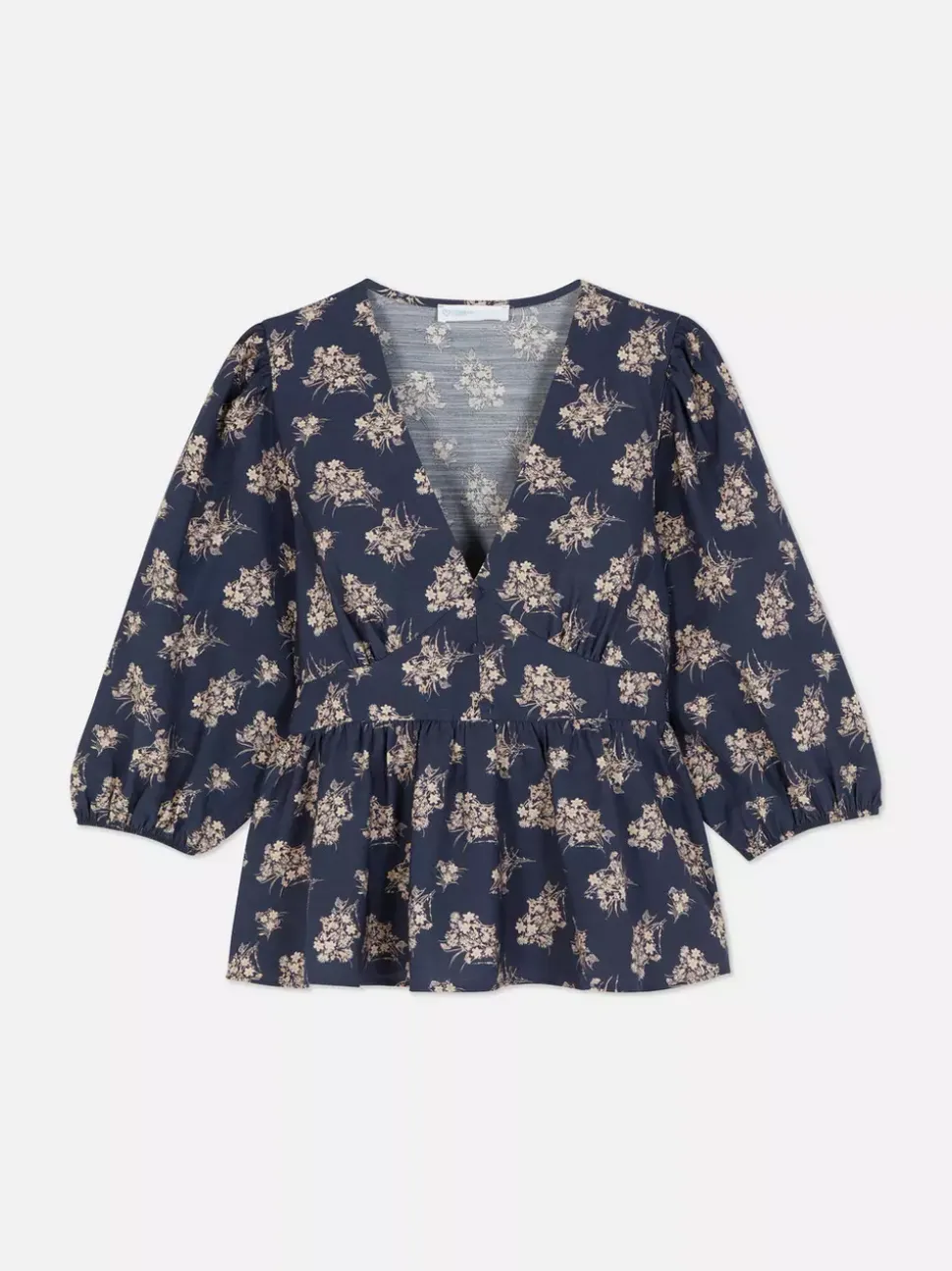 Kwiecista bluzka z dekoltem w serek