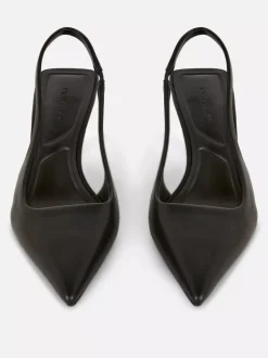 Lakierowane czółenka ze sztucznej skóry z paskiem