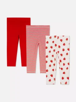 Legginsy z nadrukiem, 3 pary