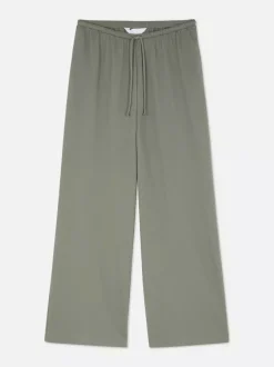 Legginsy z szeroką nogawką i sznurkiem w talii