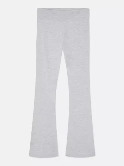 Legginsy z wysokim stanem i szeroką nogawką