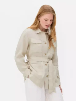 Lniana kurtka koszulowa The Edit