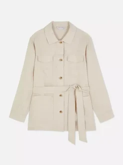 Lniana kurtka koszulowa The Edit