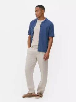 Lniany T-shirt z krótkim rękawem, część zestawu