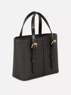 Mała torba shopper typu bucket ze sztucznej skóry