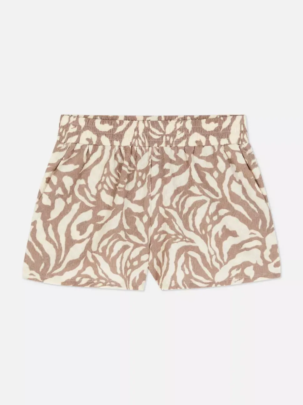 Marszczone szorty z nadrukiem