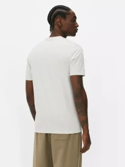 Melanżowy T-shirt o dopasowanym kroju