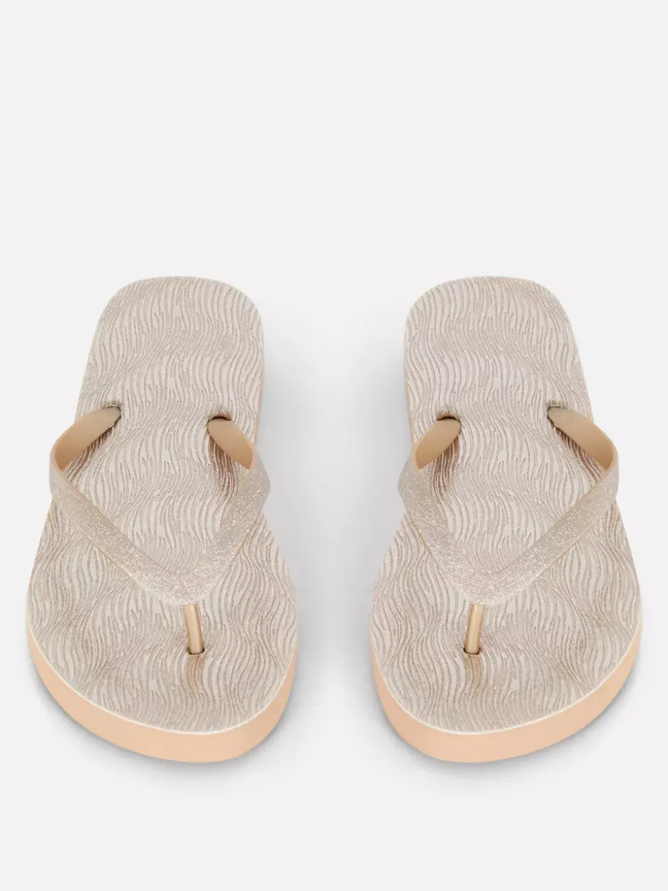 Metaliczne japonki z odkrytymi palcami