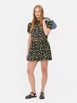 Minispódniczka bombka z nadrukiem