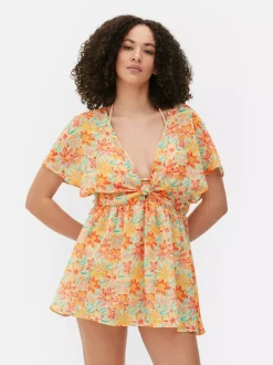 Minisukienka plażowa typu kaftan