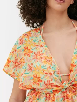 Minisukienka plażowa typu kaftan