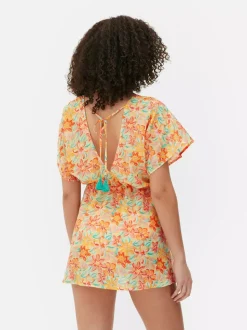 Minisukienka plażowa typu kaftan